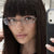Damen modische Sonnenbrille mit filigranem Metallrahmen und transparenten Gläsern Brehn