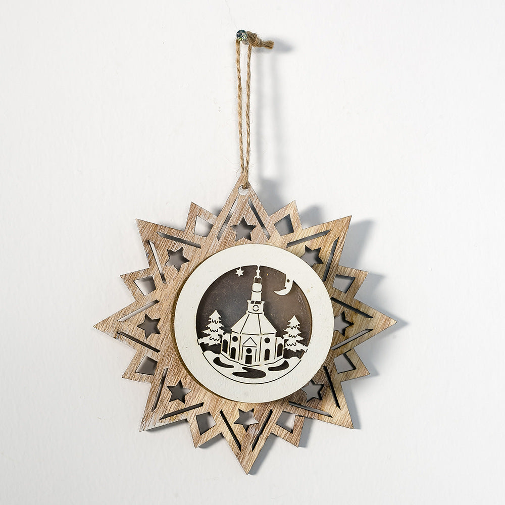 Dekorative Holz-Weihnachts ornament Brehn