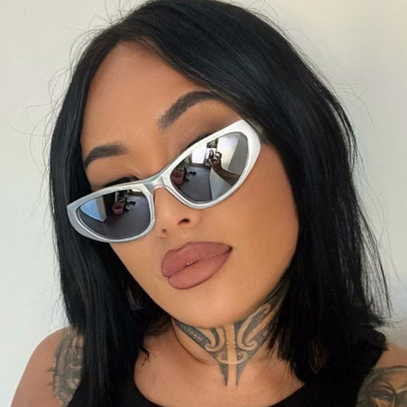 Damen stylische geometrische Sonnenbrille im modernen Design Brehn