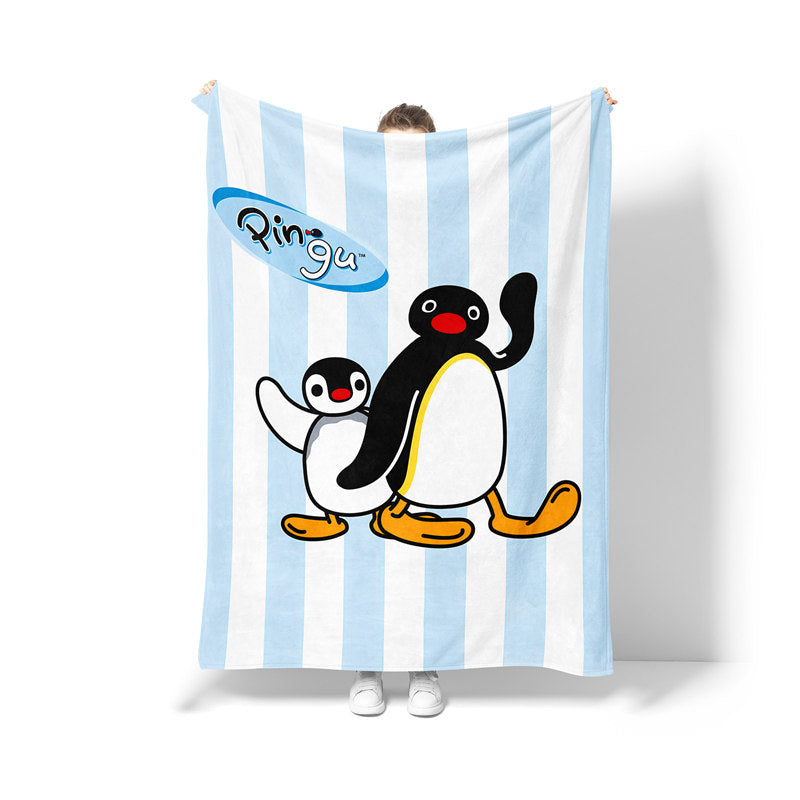 Lustige Illustrierte Pinguin Plüsch-Wurfdecke