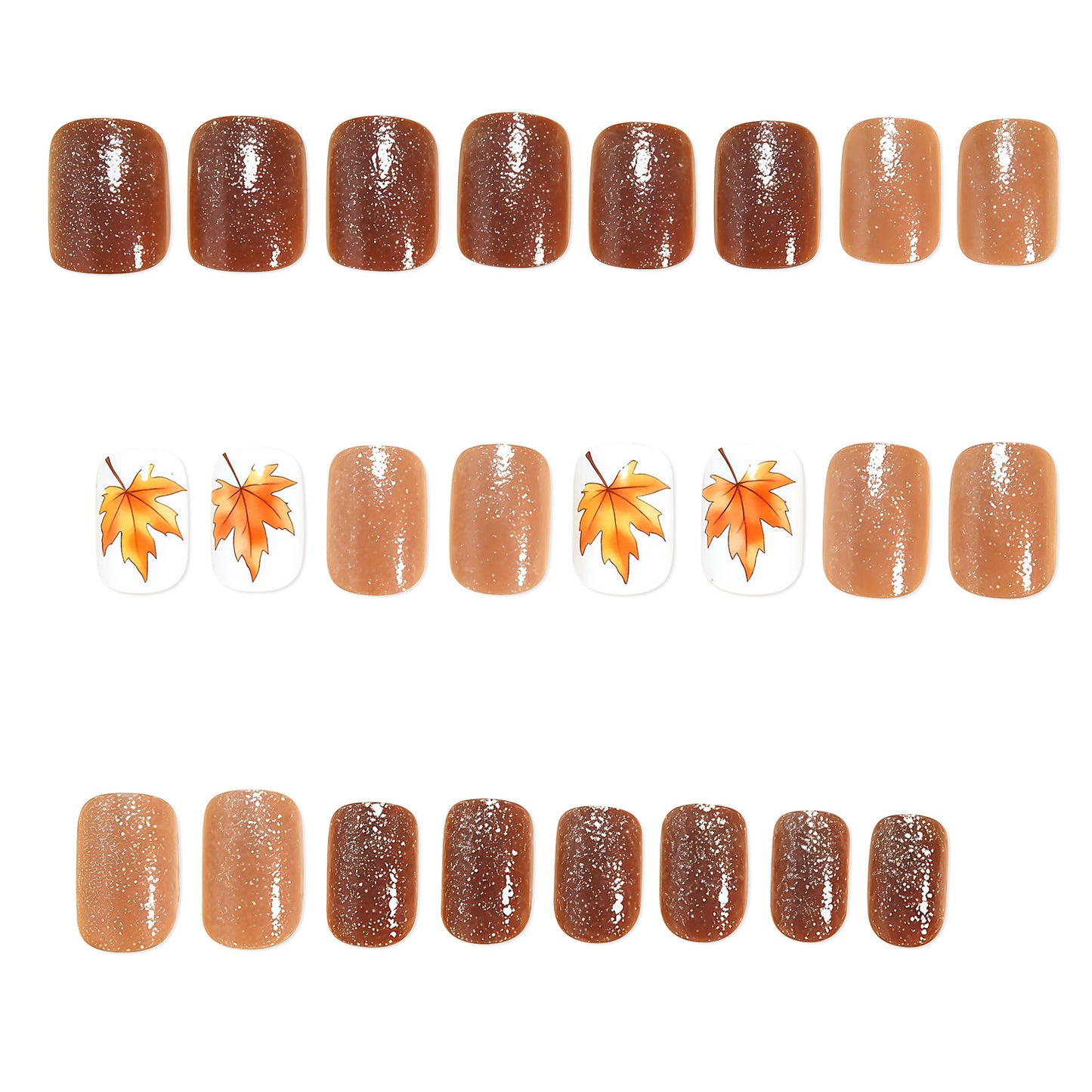 Herbstblatt Press-On Nagelkunst Brehn