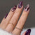 Kunstnagelset mit elegantem Karomuster und tiefem Glanz Brehn