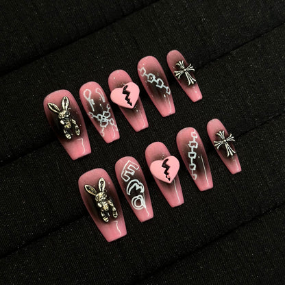 Thematisches Dekoratives Press-On Nagelkunstset