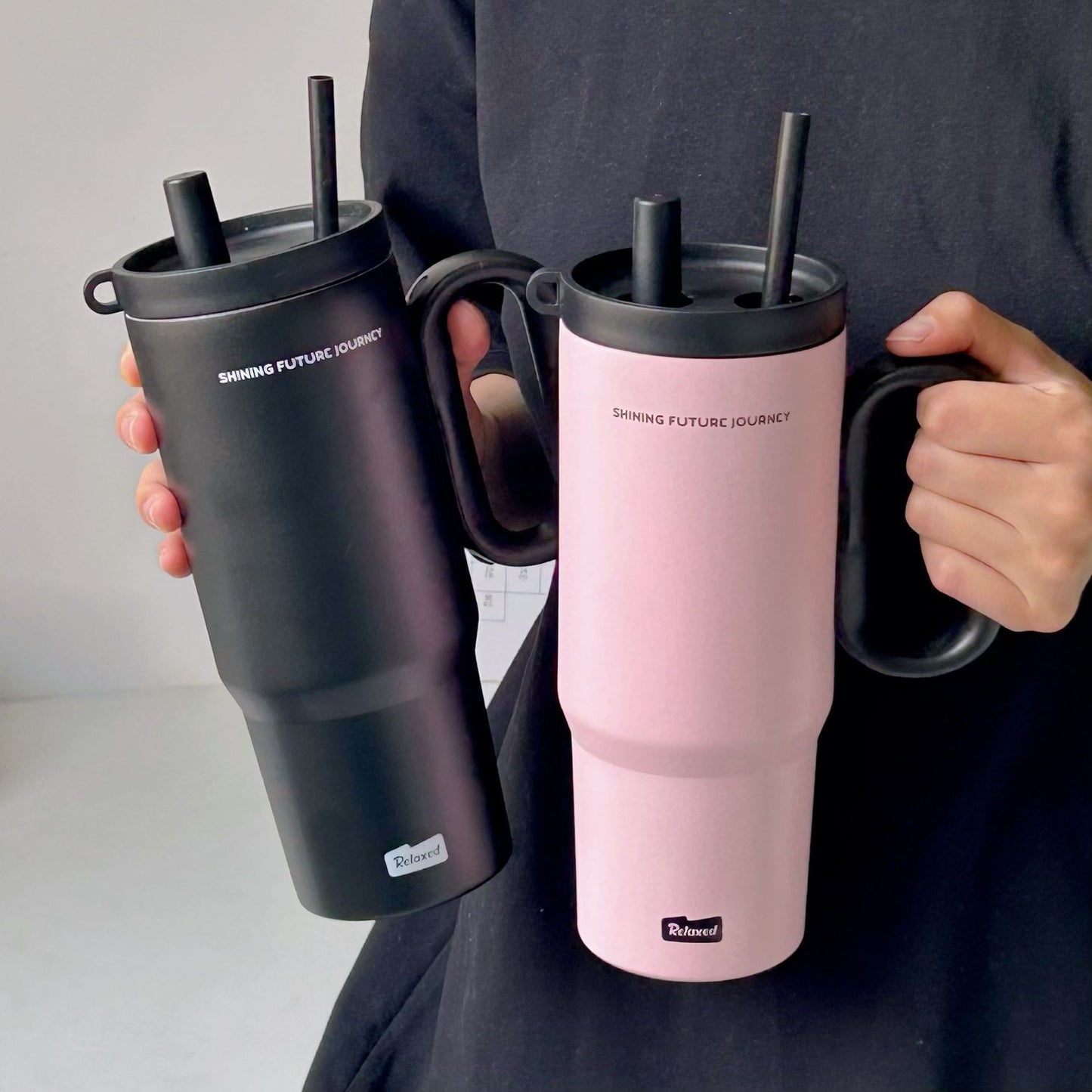 Damen Thermobecher mit praktischem Doppeltrinksystem Brehn