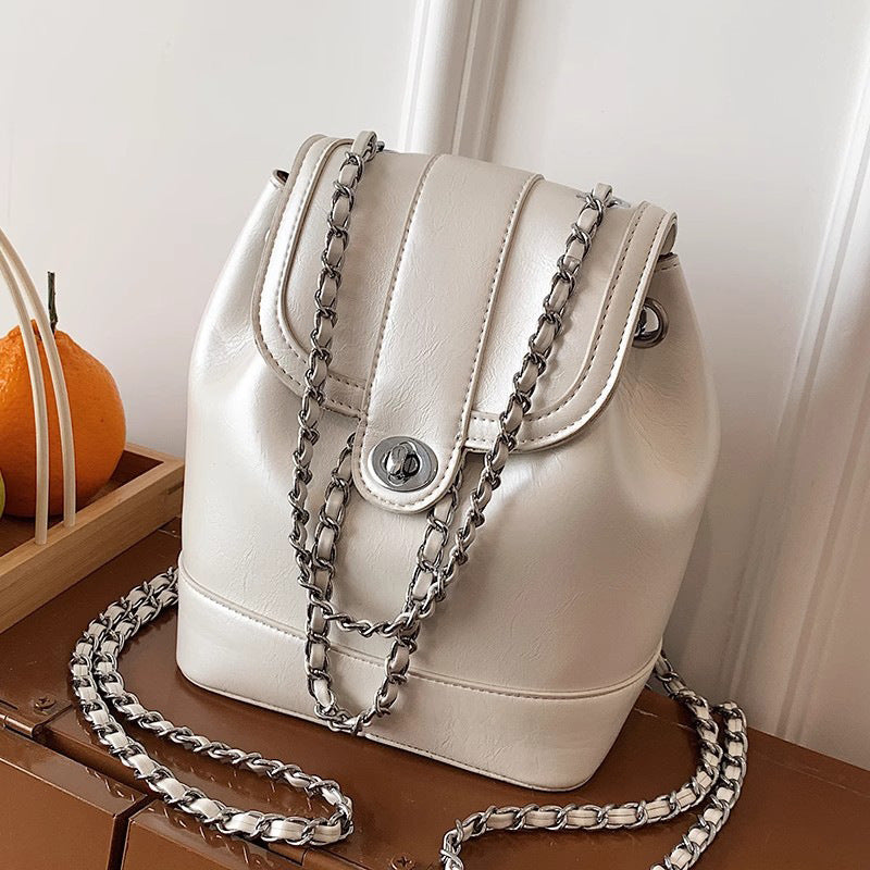 Chic Ketten-akzentierte Bucket-Handtasche Brehn