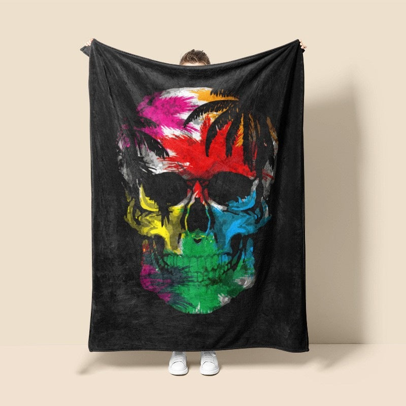 Künstlerische Schädel-Themen-Fleece-Decke