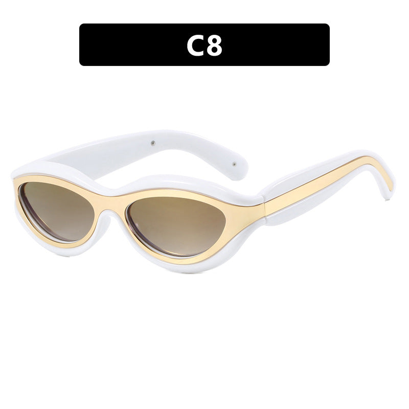 Damen stilvolle Sonnenbrille mit modischem Schwung Brehn