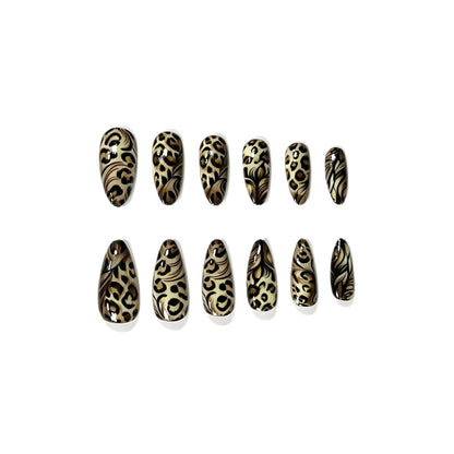 Premium Künstlerische Leopard Druck Nagel Verbesserungen Brehn
