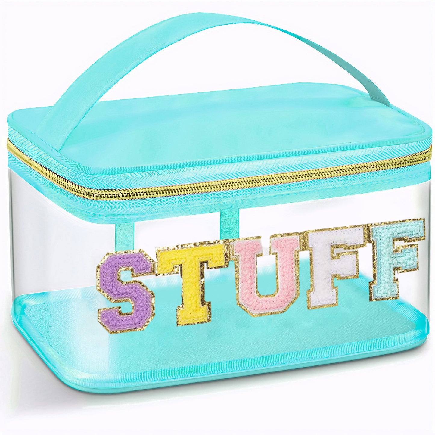 Durchsichtige Kosmetik-Organizer-Tasche mit Glitzer-Details Brehn