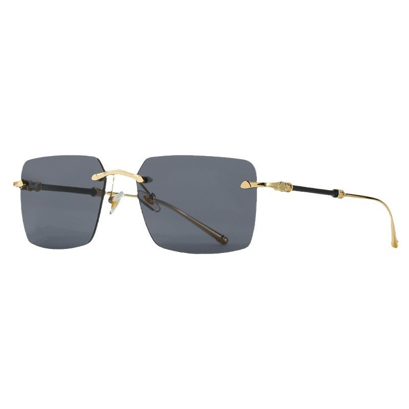 Damen modische Sonnenschutzbrille mit quadratischem Rahmen und luxuriösen Akzenten Brehn