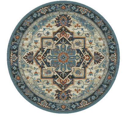 Vintage-inspirierter runder Teppich