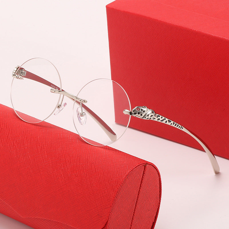 Damen runde Sonnenbrille mit luxuriösen Akzenten und schützendem UV-Schutz Brehn