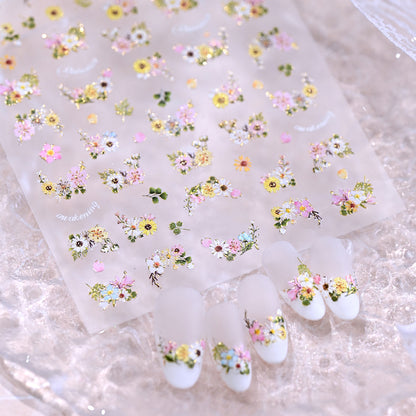 Floral Nagelkunst Aufkleber