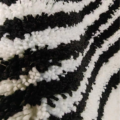 Hochflor Geometrischer Läufer mit getufteter Chenille-Textur