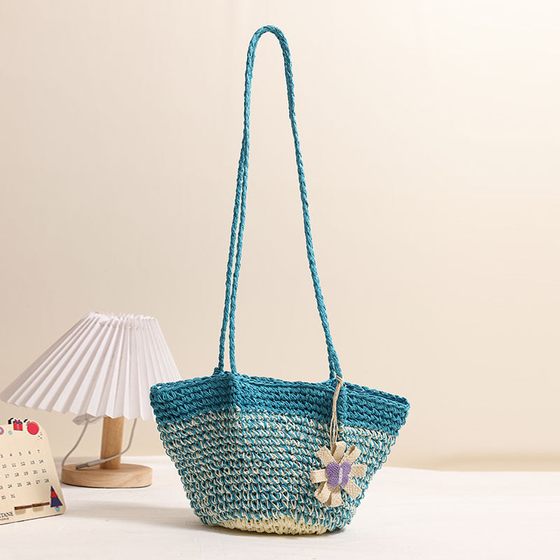 Modische und Handgefertigte Henkeltasche mit Floralem Akzent Brehn