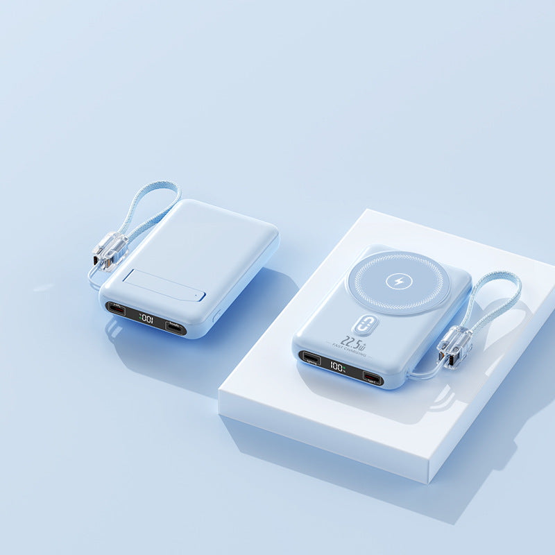 Tragbare Powerbank mit Induktiver Ladefunktion und Led-Anzeige Brehn