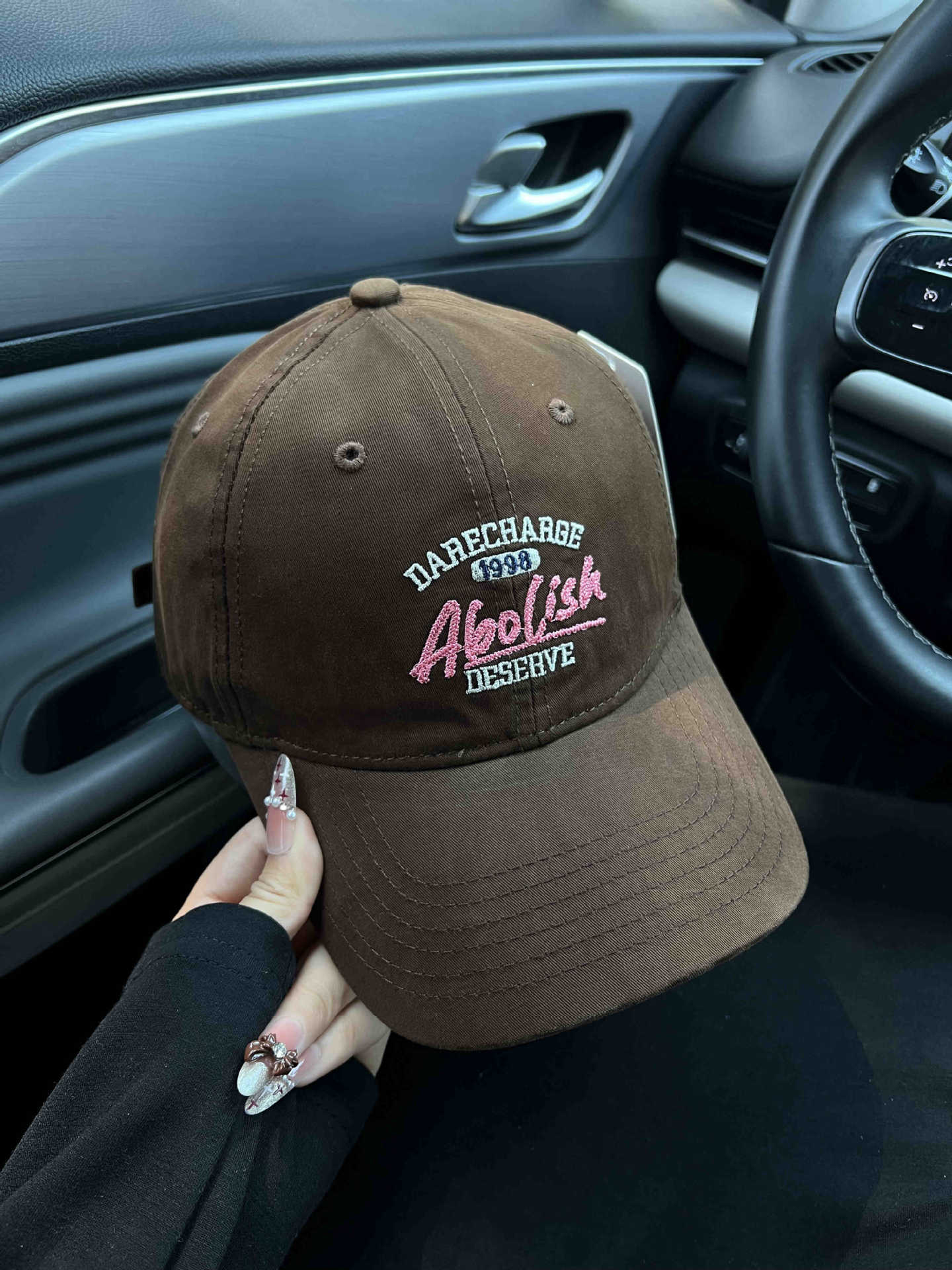 Herren Casual Abgenutzte Grafik Cap Brehn
