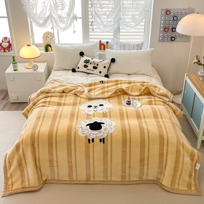 Blumengemusterte Fleece-Wurfdecke Brehn