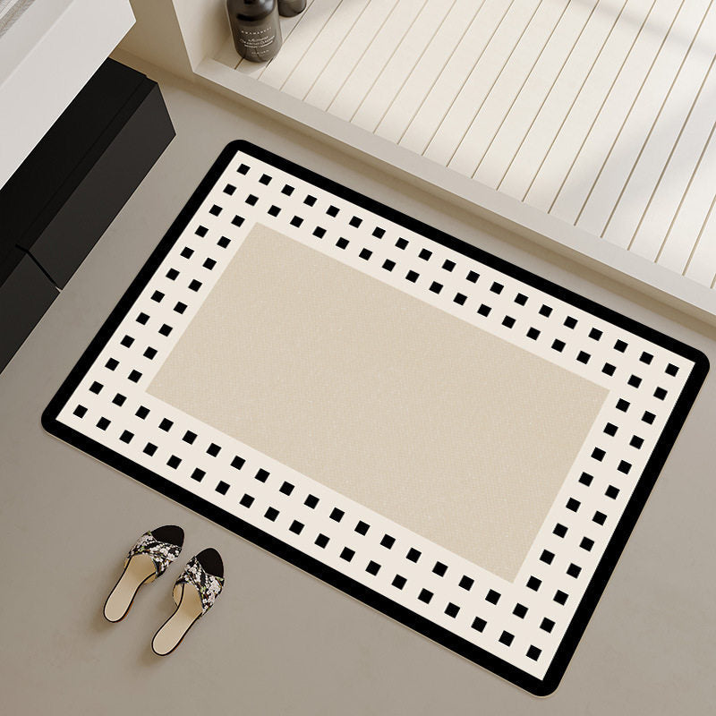 Stilvoller geometrisch gemusterter Badezimmerläufer Brehn