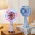 Frauen Tragbarer Mini Ventilator mit Bunt LED Licht Brehn