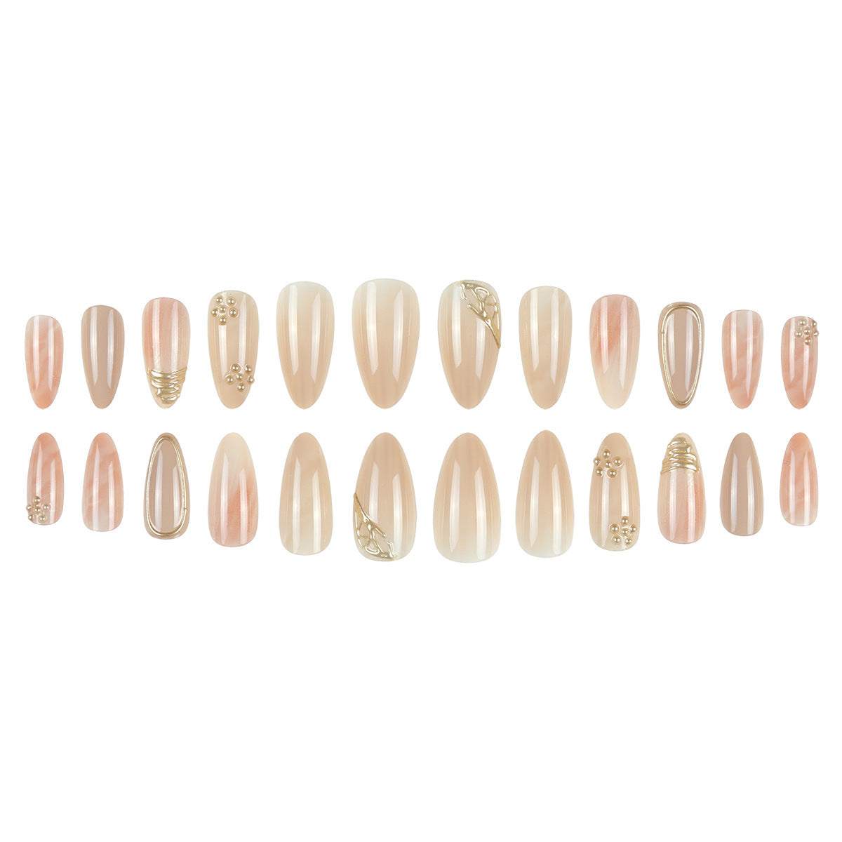 Elegantes Stiletto Press-On Nagelkunst Set Brehn