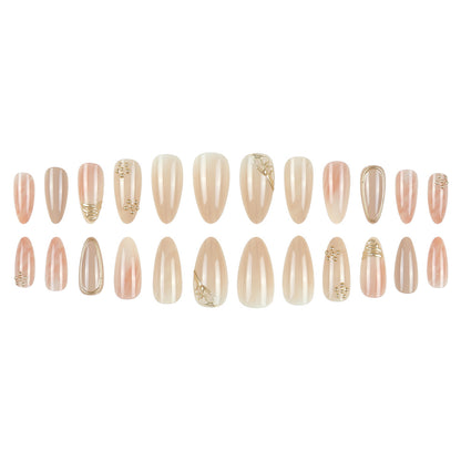Elegantes Stiletto Press-On Nagelkunst Set Brehn