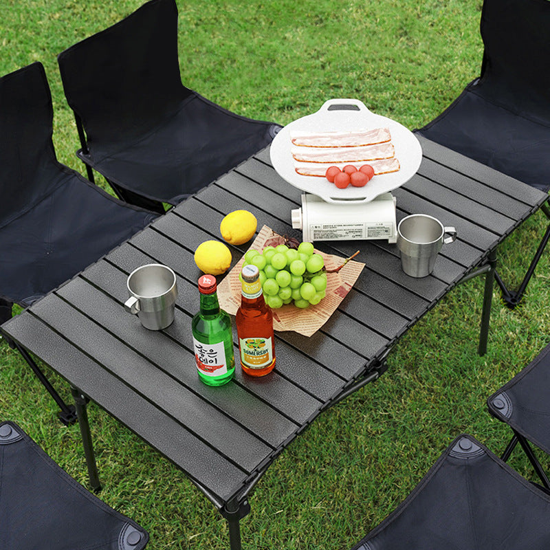Klappbarer Camping-Tisch Mit Stabiler Holzoberfläche Brehn