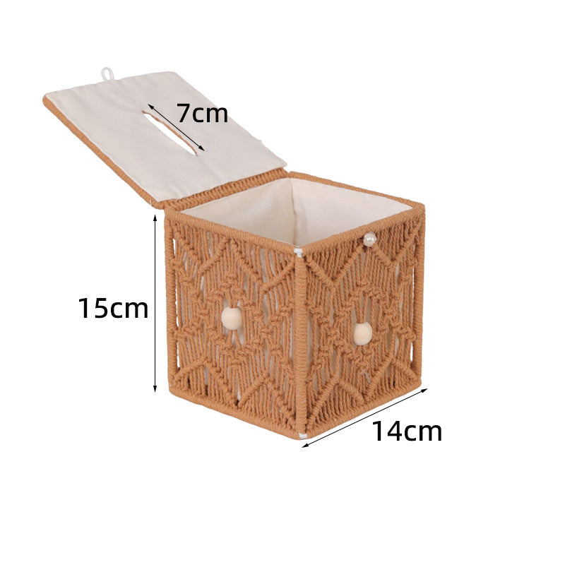 Makramee Aufbewahrungsbox Brehn