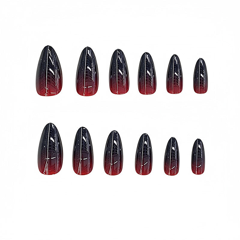 Ombre Glänzende Stiletto Press-On Nägel Brehn