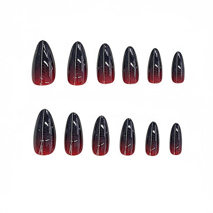 Ombre Glänzende Stiletto Press-On Nägel Brehn