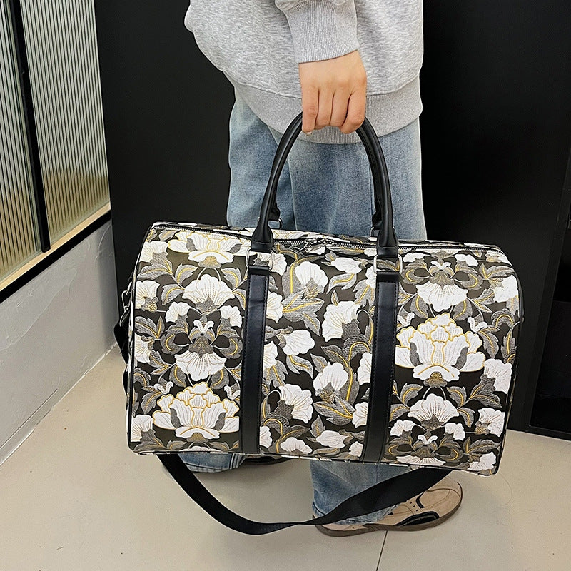 Elegante Blumenmuster Reise Duffle Bag Brehn