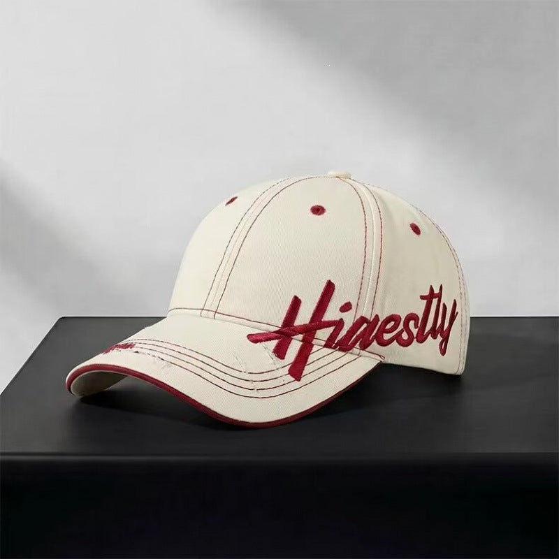 Damen Distressed Casual Graphic Baseball Cap Brehn