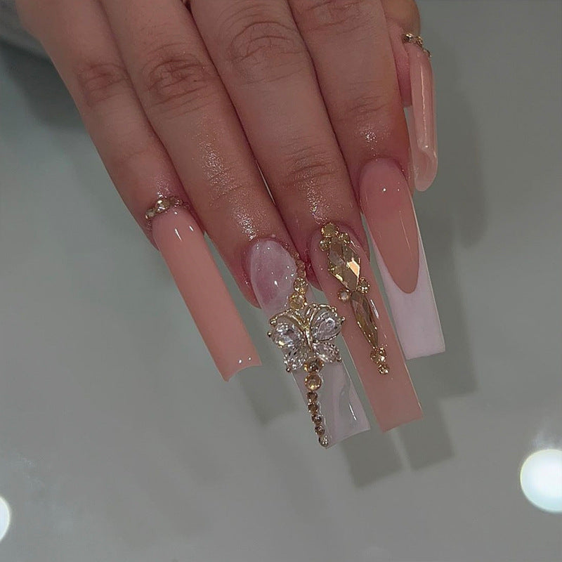Glamouröse Glitzer-Stiletto Press-On Nägel Brehn
