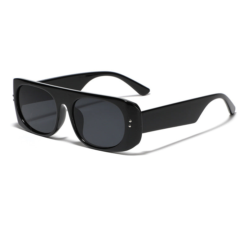 Damen modische Sonnenbrille mit transparentem und geometrischem Rahmen Brehn