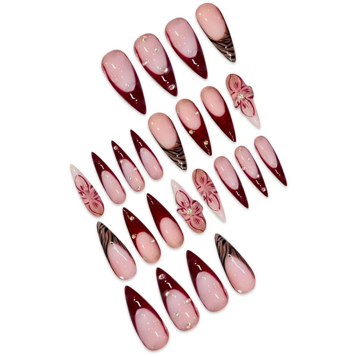 Premium Künstlerische Stiletto Nagelverstärkungen Brehn