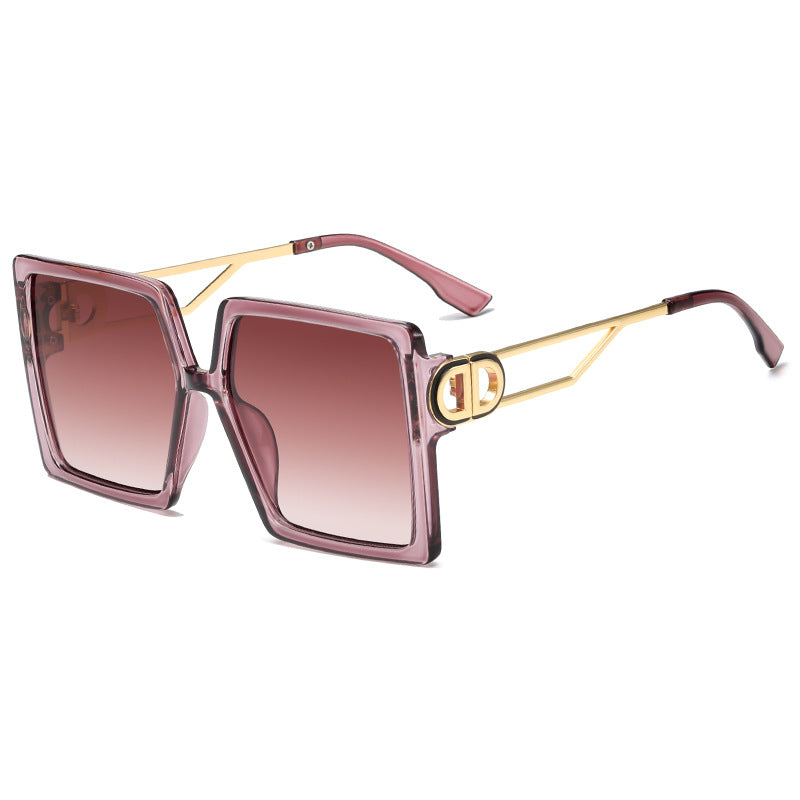 Damen oversized quadratische Sonnenbrille mit elegantem Metallgestell und polarisierenden Gläsern Brehn