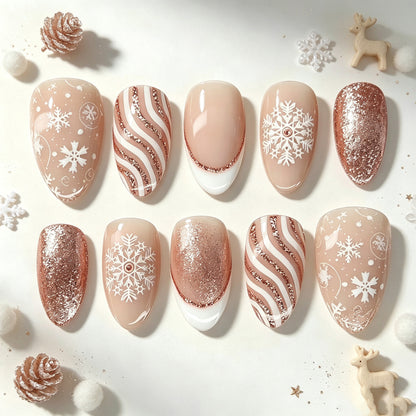 Elegantes Press-On Nagelkunst Kit