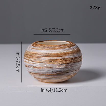 Künstlerische Spiraldesign Keramikvase Brehn