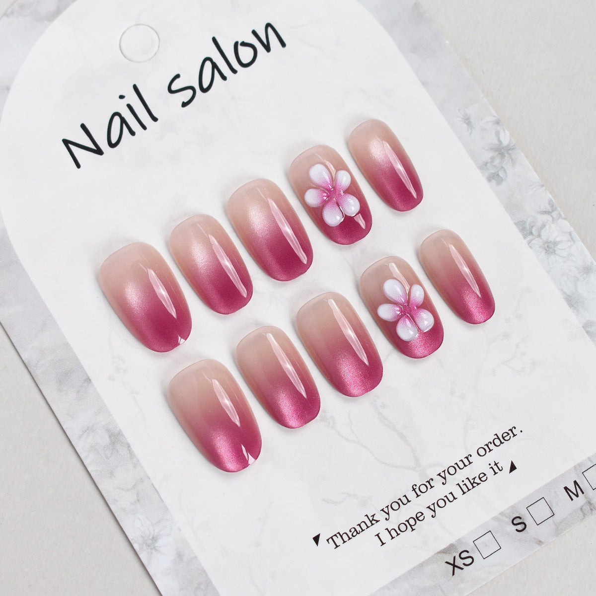 Elegantes Blumendruck-Nagelset Brehn
