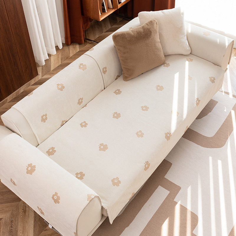 Dreisitzer-Sofa mit geometrischem Jacquard-Bezug und schlanken Metallfüßen Brehn