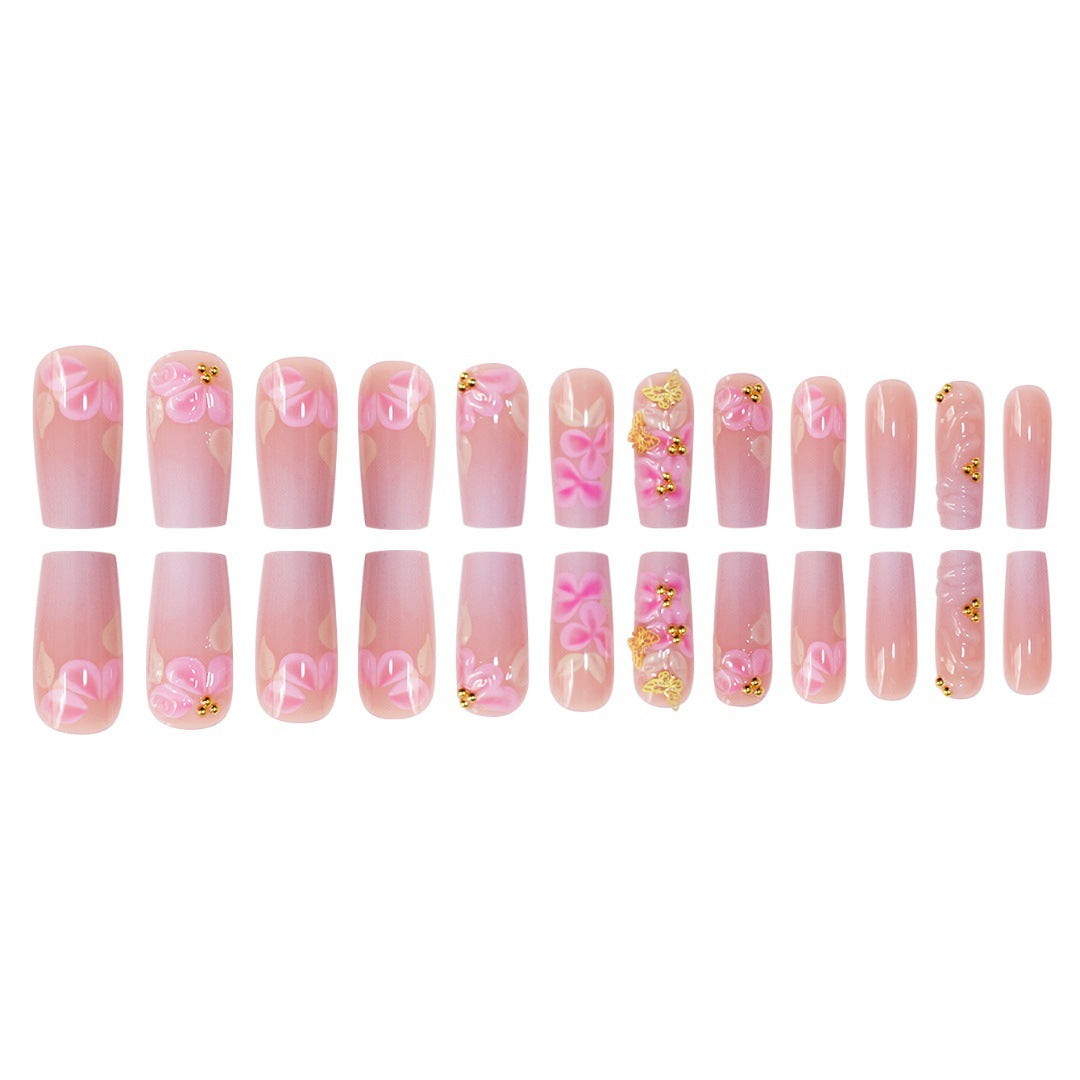 3D Florales Design Press-On Nagelset Brehn