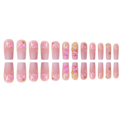 3D Florales Design Press-On Nagelset Brehn