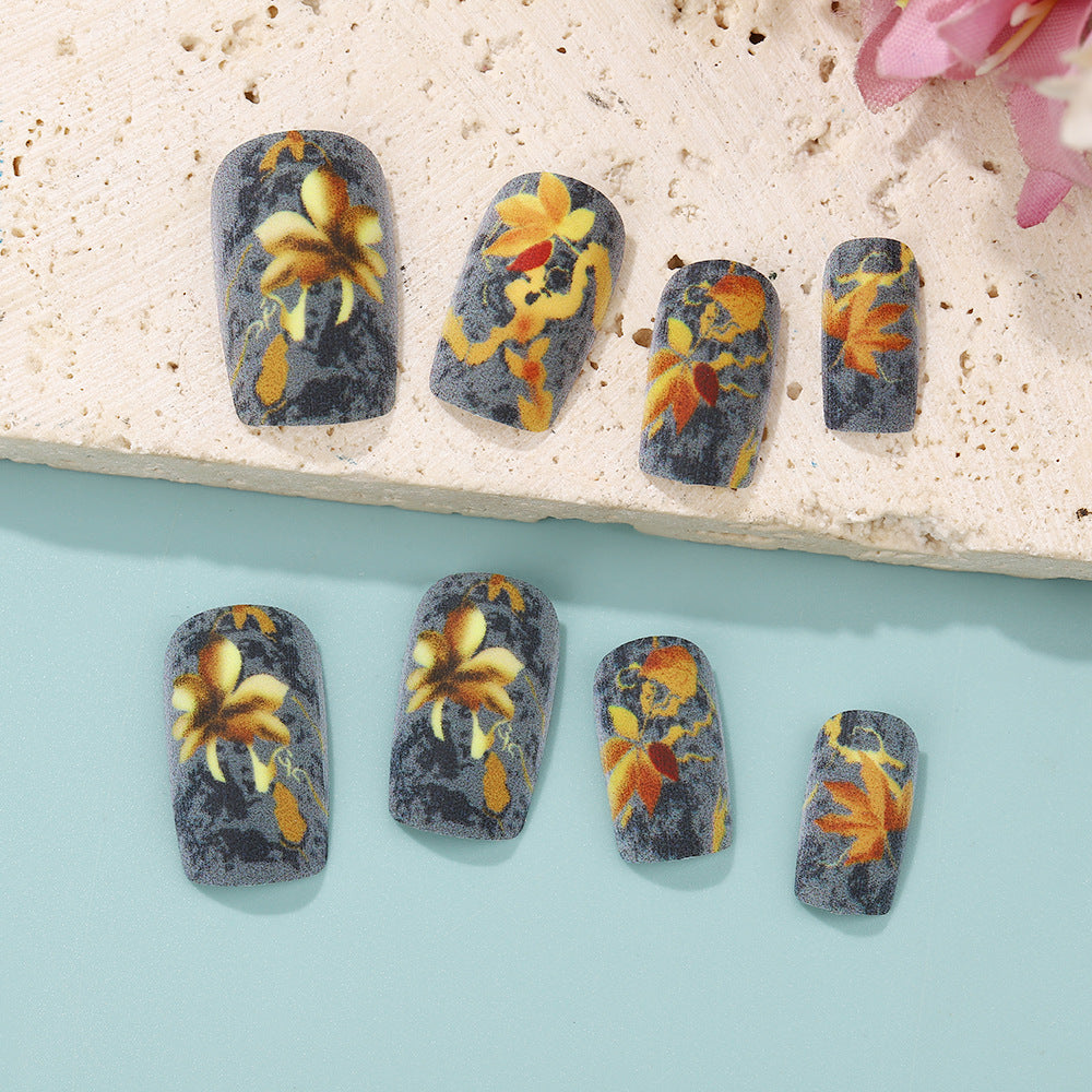 Kunstnägel mit bunten Blumenmotiven Brehn