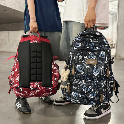 Stylischer Mehrfachfächer Grafikdruck Rucksack Brehn