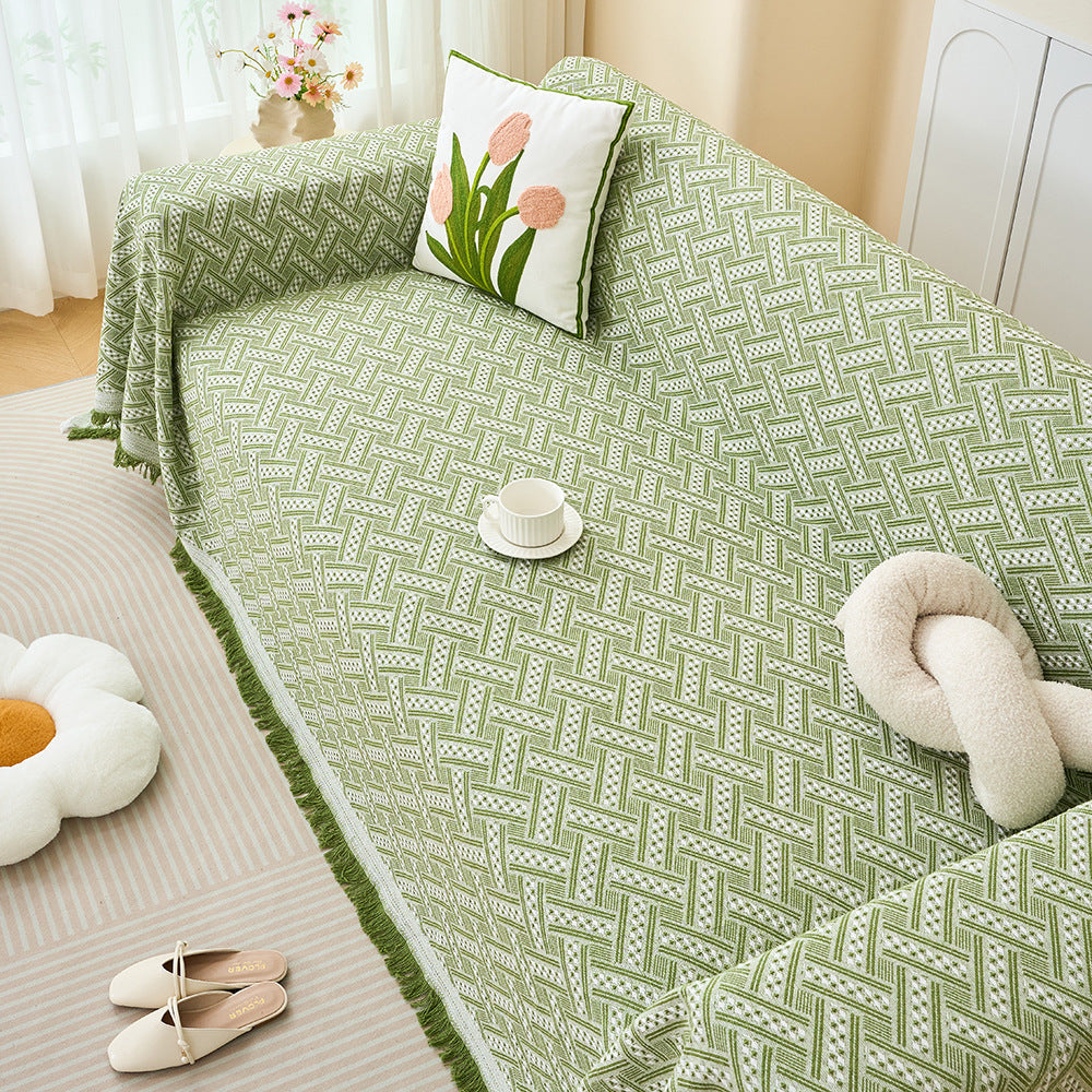 Strukturierte gewebte Sofa-Wurfdecke