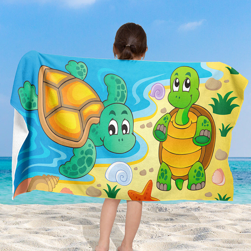 Strandtuch mit kreativem Schildkröten-Motiv Brehn