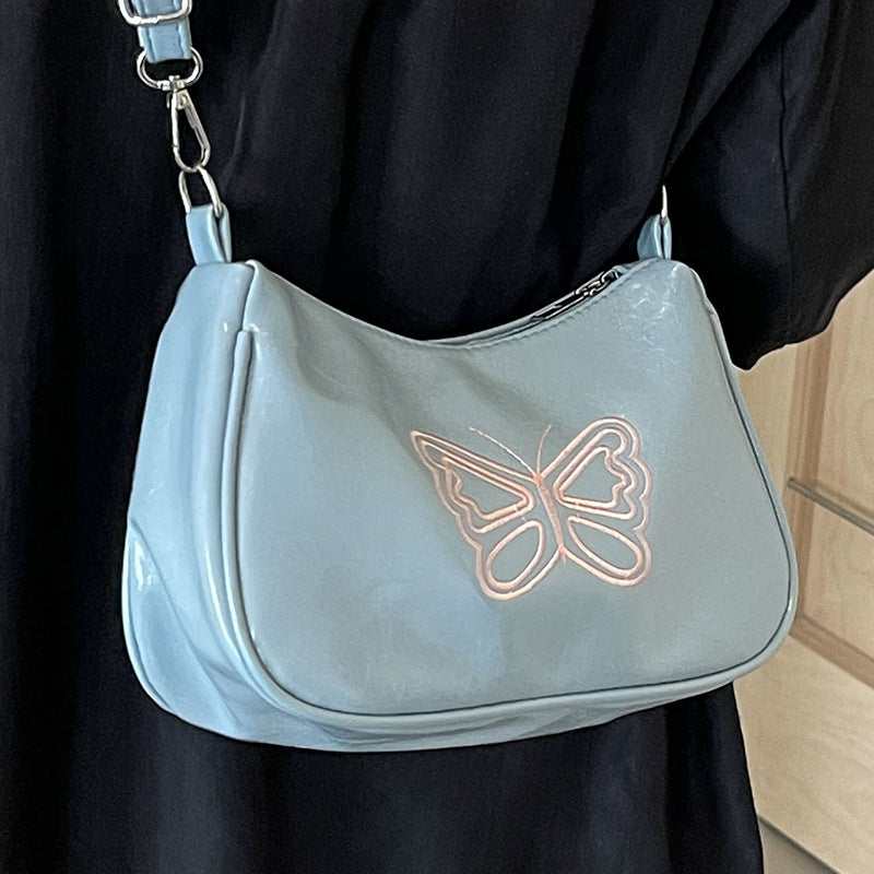 Elegante Schmetterlingsmotiv Umhängetasche