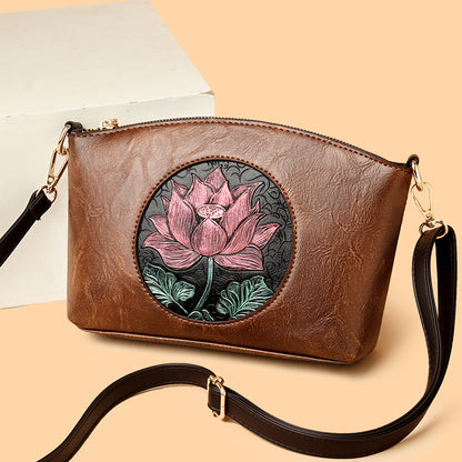 Prägte Blumen Clutch Tasche