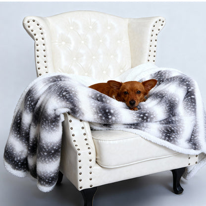 Damen Flauschige Kuscheldecke mit modernem Muster Brehn