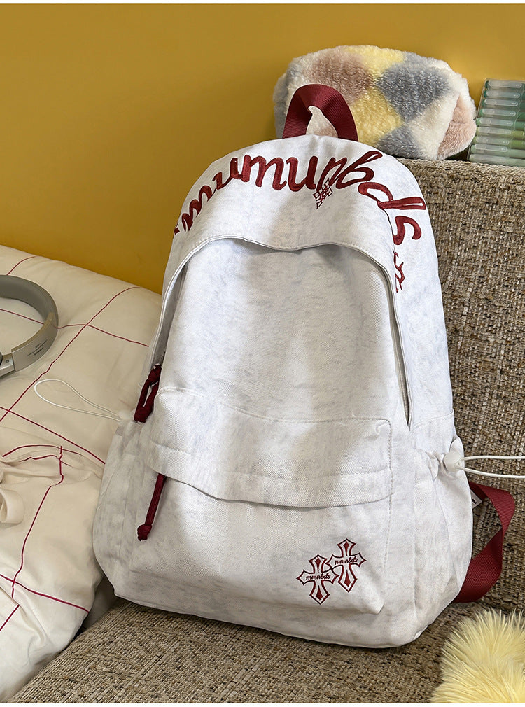 Lässiger Mehrfach-Taschen Canvas Schulrucksack